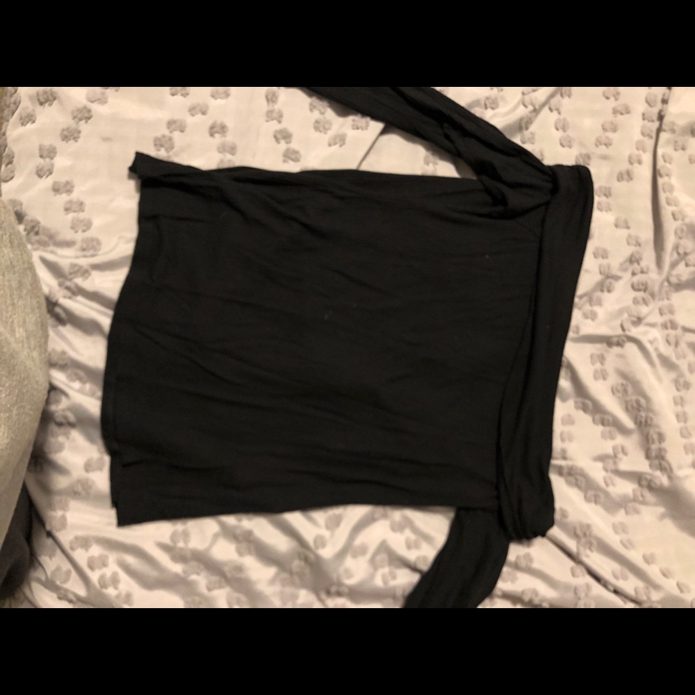 Black off the shoulder long sleeve